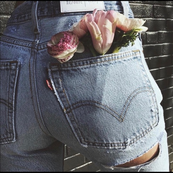 NWOT RE/DONE ASS RIP JEANS - Picture 1 of 6